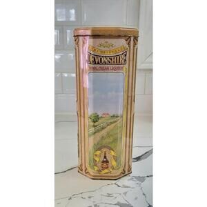 Devonshire EMPTY Collectible Tin Storage Container Display Decor